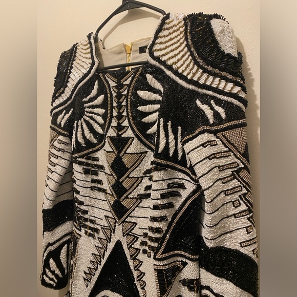 Balmain H&M Rhinestone Beaded Embellished Dress US 8 RARE New Years Party - Picture 5 of 16